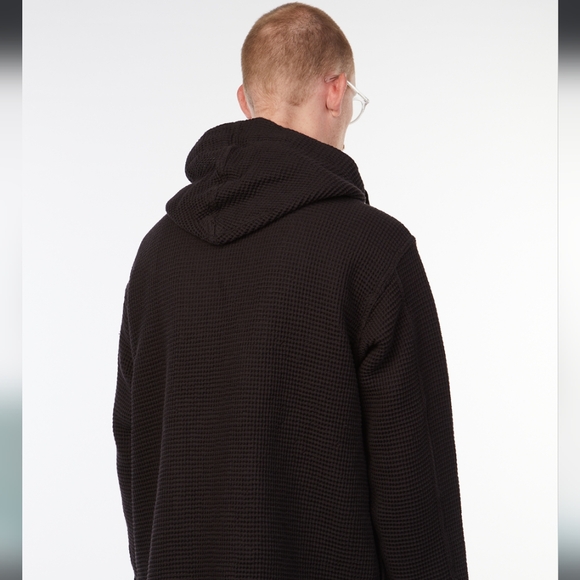 Engineered Garments New York Cotton Cagoule Shirt Black Waffle M - Picture 5 of 7